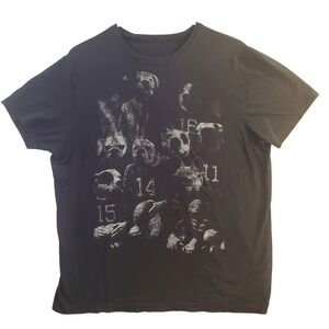 Dogs Football Jersey Graphic T Shirt Black Mens Large Distressed Sports Tee g21
